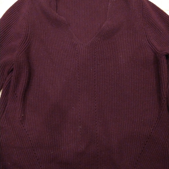 Halston oversized heavy sweater purple burgundy marroon - Picture 4 of 10